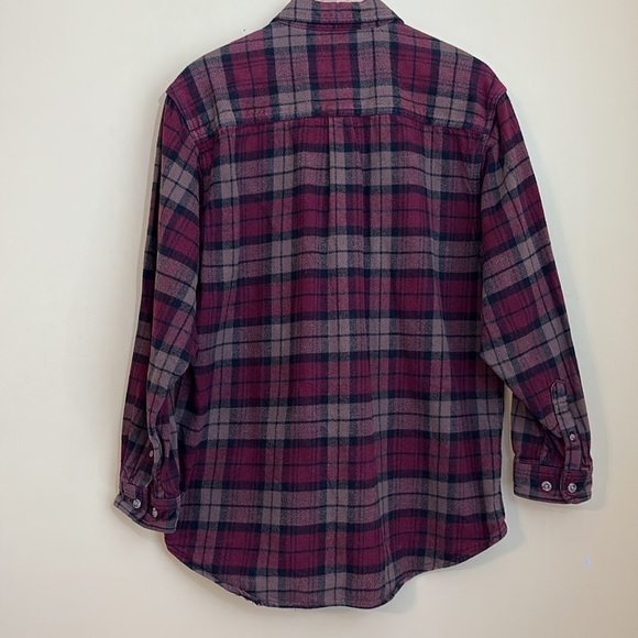 Field & Stream Heavy Flannel Long Sleeve Plaid Button Up 100% Woven Cotton Shirt - Picture 17 of 17